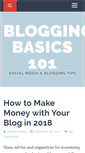 Mobile Screenshot of bloggingbasics101.com